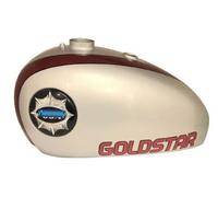 Per BSA Color Oro Stella 4 Gallone Argento Dipinta Rosso Benzina Gas Tank Aes