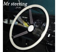 Per Buick Roadmaster Riviera 49-56 Bianco pelle Italiana Copertura Del Volante