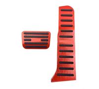 Per BYD Per Dolphin 2021 2022 2 x Pedali per Auto Pedali Acceleratore Gas Freno In Acciaio Inox Antiscivolo Copripedale Cautomotive Parti Auto Pedali Pad Pedale (rosso)
