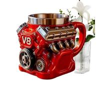 Per Caffè A Forma Di Motore V8,Mug Design Artistico | Bicchiere Per Latte - Per Uomini Adulti Appassionati Di Auto Amanti Meccanici Per Cucina Ufficio Viaggio Caffè Acqua Compleanno