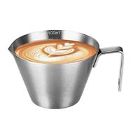 per caffè espresso shot, misurino in acciaio di qualità, con manico integrato e indicatori di volume facilmente leggibili, misuratore di caffè preciso per birrerie domestiche, caffè e latte