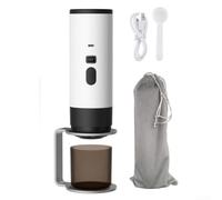 per caffè Portatile 3-in-1 Wireless per Capsule e Cialde ESE - Design Compatto per viaggio Auto Ufficio(White)