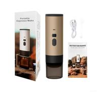 per caffè Portatile 90ml Capsule e Macinato per caffè Portatile(Gold) | per prepara con capsule o macinato, scaldacqua integrato, ricaricabile, design compatto, per ideale viaggi