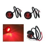 Per Camion Rimorchio 2x 3 LED Rosso Rotondo Post. Indicatore Laterale Fari 12V