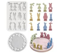 Per Candela In Silicone - Riutilizzabile Facile Sformatura,Stampo Per Portacandele | Modello Coniglio Per Centro Tavolo Decorazione Domestica Artigianato Resina Gesso Sapone