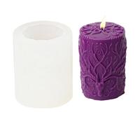 per candele a colonna, stampo per foglie di candela con motivo a corna cilindrico, perni di sollevamento con stampo in resina a candela per stampo per aromaterapia per boug