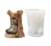 per candele a forma di procione | Stampo in silicone per candele animali 3D - Decorazione per la casa per appartamento, scrivania, Ringraziamento, casa, feste, giorni feriali, dormitorio
