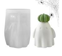 per candele in silicone - in calcestruzzo per decorazione desktop, forma di gesso fantasma di | Cement Cement Velle Wax, Progetto di decorazione di Halloween, appassionati di