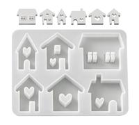 per candele in silicone per la casa, 6 cavità, facile sformato | Stampi in silicone per candele e colata in resina, per gesso epossidico, argilla, sapone, hobby, feste, compleanni