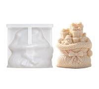 per candele natalizie 3D, a forma di borsa, riutilizzabili | Stampi per sapone fai da te per la produzione di sapone, per cera, resina, cemento, gesso, argilla, artigianato e sapone