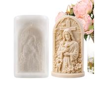 per candele riutilizzabili fai da te per sapone fai da te | Stampi in silicone per candele 3D a forma di Gesù, per studio, camera da letto, cucina, hobby, feste