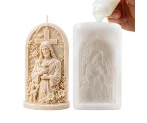 per candele riutilizzabili fai da te per sapone fai da te | Stampo in resina a forma di croce religiosa per studio, camera da letto, cucina, hobby, feste, principianti e professionisti