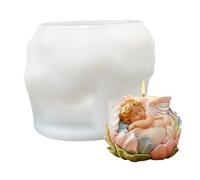 per candele | Strumenti antiaderenti per creazioni fai da te a forma di angelo a forma di angioletto, in silicone, per resina, argilla epossidica, gesso, cioccolato, mousse, torte, e