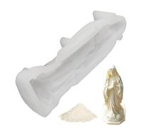 per candele, strumenti per stampaggio in silicone, 3,2 x 15,5 x 4,5 cm, design religioso, riutilizzabili e versatili, stampo per gesso, resina, cioccolato, torte, arte natalizia e
