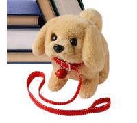 Per cani che cammina: compagno elettronico di peluche, animale domestico che abbaia e muove la coda, animale interattivo, alimentato a batteria, per bambini, ragazze, bambini, compleanno, vacanze