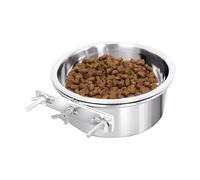 per cani in acciaio inossidabile - per acqua e cibo in gabbia con supporto a sgancio rapido | Mangiatoia a gabbia sospesa per cani, gatti, conigli, cuccioli | Accessorio per nicchia