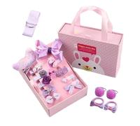 per capelli bambine, per capelli per bambini per ragazze | per capelli glitter per ragazze | Insieme di 18 eleganti prigione principessa, copricapo set per il balletto della scuola per feste