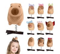 per capelli capibara, fermagli per di animali - 10 fermagli per capelli a molla Capibara | Forcina per animali, fermaglio per capelli, moda, bambini, oggetti di scena per la casa per le vaca