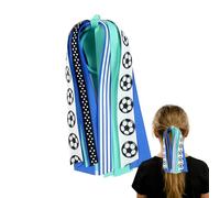per capelli da calcio per ragazze, cravatta elastica, nastro per capelli, per di cheerleader, adolescenti, donne, mamma, coda di cavallo, testa di compleanno, calza di compleanno
