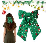 Per Capelli Di Natale | Fermaglio Per Capelli Alla Con Strass E Perle | Clip Per - Per Feste Di Natale, Celebrazioni Per Le Vacanze Ed Eventi Festivi