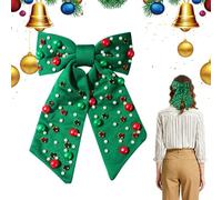 Per Capelli Di Natale - Fermaglio Per Capelli Con Strass, Perle E,Per Acconciature E Styling - Per Feste Di Natale, Celebrazioni Per Le Vacanze Ed Eventi Festivi