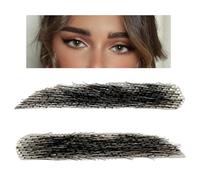 per capelli falsi - Estensioni della fronte in pizzo riutilizzabili, veri e propri sopracciglia per capelli umani | 1 paio di sopracciglia naturali in stile uncinetto, sopracciglia false traspir