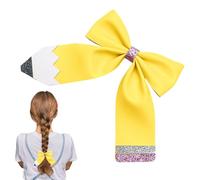 per capelli, giallo, con design a, fiocchi per capelli da 9,9 cm, per bambini, per lo styling di code di cavallo durante le vacanze, le celebrazioni, le feste e