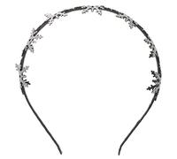 , per capelli natalizia con fiocco di neve e fiocchi di neve, per bambine e ragazze (argento)