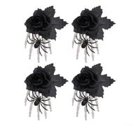 per Capelli Osso Nero Halloween 16x8x5cm Unico | Realizzata in panno e plastica si per presta a feste Halloween e uso quotidiano offre presa per sicura e per stile audace