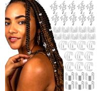 Per capelli per , in metallo con anelli | Bracciali d'oro, clip decorative eleganti per trecce, dreadlock e accessori locali, gioielli durevoli e moderni da indossare