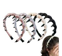 per capelli per onde - Cerchietto con denti 4 pezzi | Nastro reversibile per donne ragazze festa compleanno matrimonio taglia unica