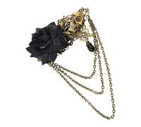 per Capelli Steampunk da Donna Teschio Decorativo con Rosa e Catena in