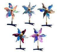 per capelli Windmill - Girevoli | Fermagli per girandola Mini | Set di 5 per bambini, donne, fermagli per capddelli colorati, copricapo divertente, portafortuna, decorazione, selezione