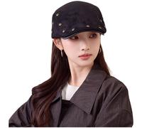 per cappello da pittore a corta Flat per top da donna vintage rivetto per
