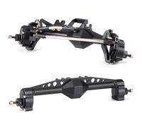Per Capra Per LCG H10 Optic 1/10 Set Assali Portale Offset Alluminio 7075 Lavorato Macchina Con Supporto Servo BTA Telaio RC Crawler Reapir Ricambi Assi RC(Black,1set)