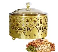 per caramelle con coperchio, design a stella, vassoio decorativo festivo, contenitore per snack e, ideale per feste di famiglia, matrimoni, banchetti e come decorazione da tavolo per