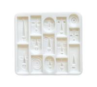 Per Caramelle - Strumento Per Cuocere In Silicone Con Facce Astratte, Cioccolato Riutilizzabile A Rilascio Facile, Design Artistico In Forma Di Mousse Di Gelatina | Creazione Domestica Della
