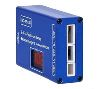 Per caricabatterie lipo con display LCD, tester di tensione e bilanciatore per batterie al litio da 3,7 V (blu)