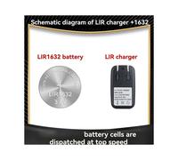 Per Caricabatterie per Batterie A Bottone ML2032 ML2025 Adattatore di Ricarica per Batterie al Litio da 3,6 V per Batterie A Bottone 2032 2025 Spina