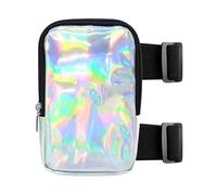 per carnevale, borsa olografica, tasche sulle gambe in pu, regolabile