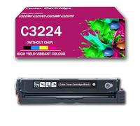 Per cartuccia toner compatibile Lexmark C3210K0 C3210C0 C3210Y0 C3210M0, adatta per stampante C3224 C3326 C3426 MC3224 C3326dw C3426dw MC3224adwe MC3224i MC3426adw MC3426i senza chip,Black-1Pack