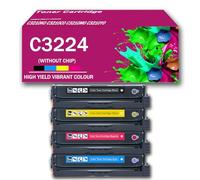 Per cartuccia toner compatibile Lexmark C3210K0 C3210C0 C3210Y0 C3210M0, adatta per stampante C3224 C3326 C3426 MC3224 C3326dw C3426dw MC3224adwe MC3224i MC3426adw MC3426i senza chip,4Color-1Pack