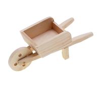 per casa delle bambole - Statua con carrello in legno da 12 cm, piccoli per in miniatura | Piccole decorazioni per la casa delle fiabe per mini bambole per collezionisti