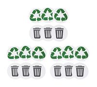 per casa esterna, per etichetta impermeabile autoadesiva riciclabile da 18 pezzi per il riciclo della spazzatura
