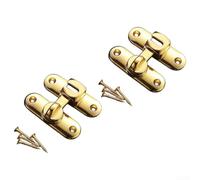 per catenaccio Scorrevole per Armadietti 2 Pack per facile Uso(Gold) | Dimensioni compatte 78x25mm, foro distanziato 60mm, peso 138g, a usura quotidiana e urti