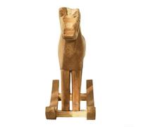 per cavallo a Dondolo in 16cm Arredo Rustico per cavallo a | massiccio, finitura rustica, movimento dondolante, per ideale per scrivania, per stile vintage