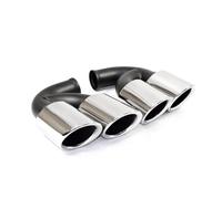 Per Cayenne 958 2011-2014 Quad Car Terminale Scarico Acciaio Inossidabile 304 Ugello Di Tuning Gola Coda Auto(Silver B Short)