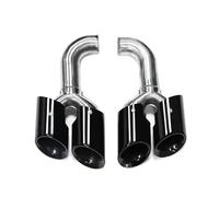 Per Cayenne 958 2011-2014 Quad Car Terminale Scarico Acciaio Inossidabile 304 Ugello Di Tuning Gola Coda Auto(Black Long)