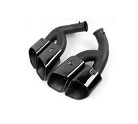 Per Cayenne S 958 2014-2017 1 COPPIA Sistemi Scarico Decorativi Auto Ugello Messa Punto Terminale Lucidato Specchio Gola Coda Auto(Black Square)