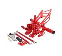 Per CBR1000RR CBR 1000 RR Fireblade 2004 2005 2006 2007 Moto Regolabile Rearset Posteriore Set Pedane Pedali Poggiapiedi(Rosso)